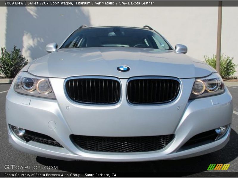 Titanium Silver Metallic / Grey Dakota Leather 2009 BMW 3 Series 328xi Sport Wagon