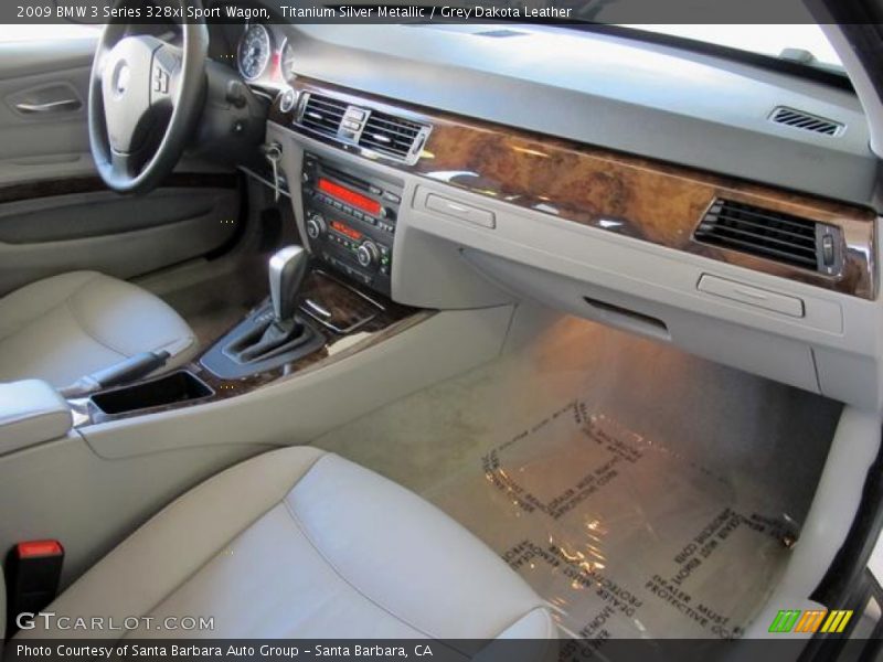 Titanium Silver Metallic / Grey Dakota Leather 2009 BMW 3 Series 328xi Sport Wagon