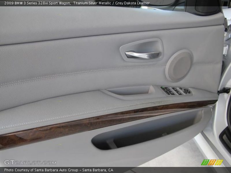 Titanium Silver Metallic / Grey Dakota Leather 2009 BMW 3 Series 328xi Sport Wagon