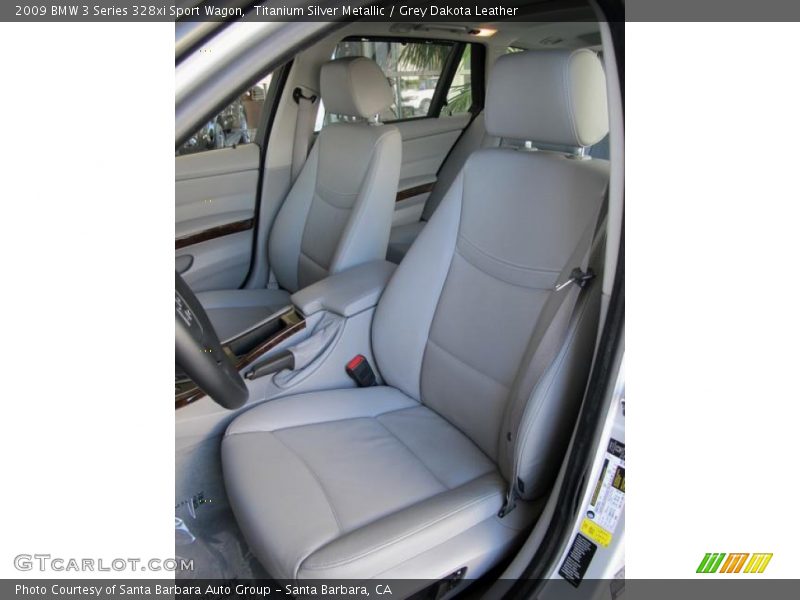 Titanium Silver Metallic / Grey Dakota Leather 2009 BMW 3 Series 328xi Sport Wagon
