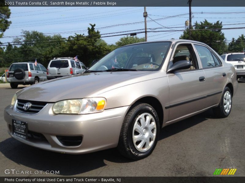 Sandrift Beige Metallic / Pebble Beige 2001 Toyota Corolla CE