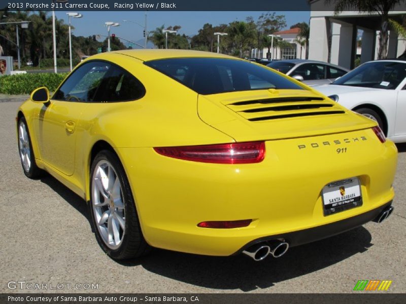 Racing Yellow / Black 2013 Porsche 911 Carrera Coupe