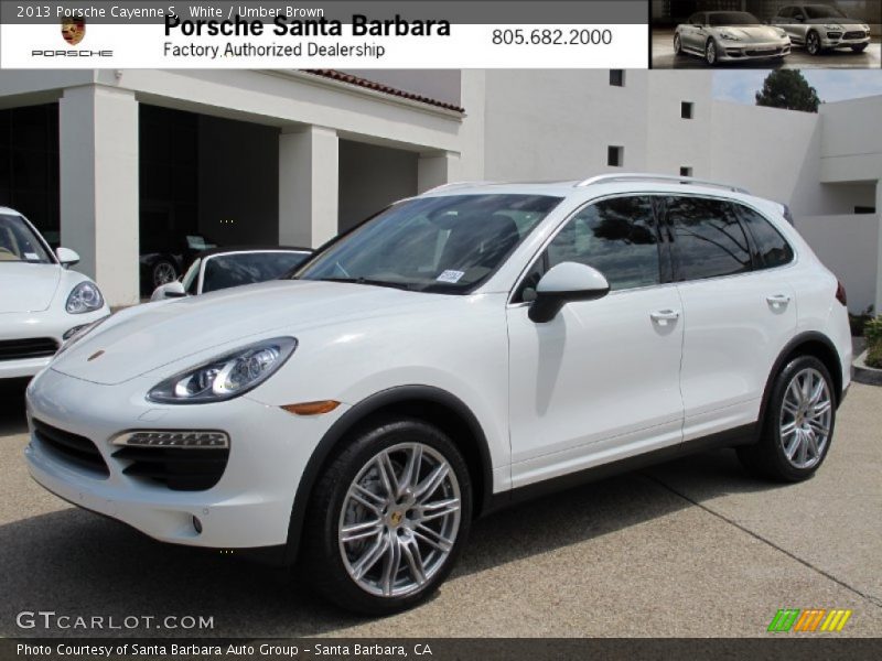White / Umber Brown 2013 Porsche Cayenne S