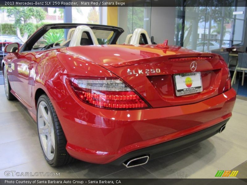 Mars Red / Sahara Beige 2013 Mercedes-Benz SLK 250 Roadster