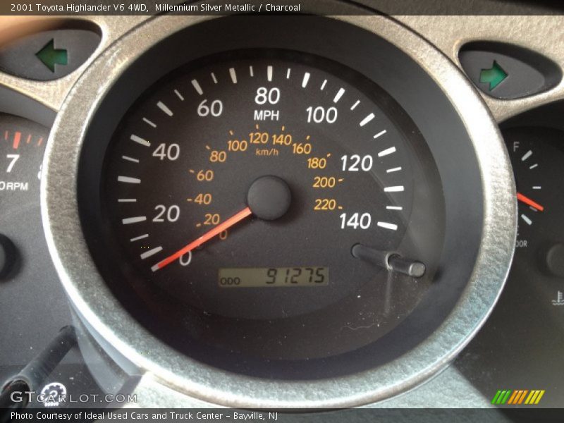 Millennium Silver Metallic / Charcoal 2001 Toyota Highlander V6 4WD