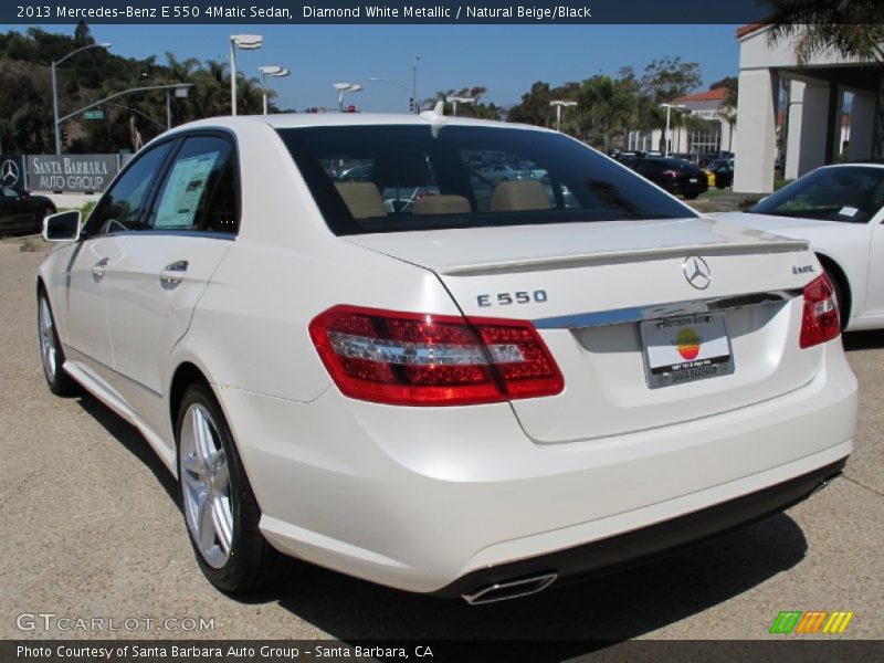 Diamond White Metallic / Natural Beige/Black 2013 Mercedes-Benz E 550 4Matic Sedan