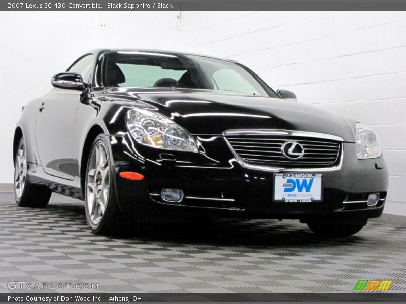 Black Sapphire / Black 2007 Lexus SC 430 Convertible