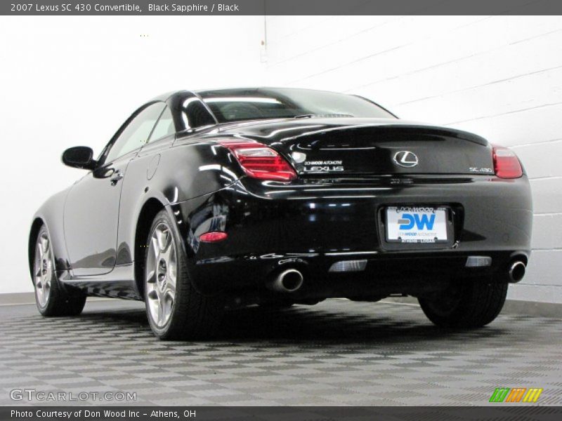 Black Sapphire / Black 2007 Lexus SC 430 Convertible