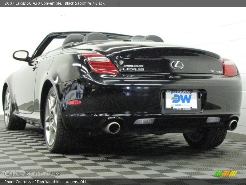 Black Sapphire / Black 2007 Lexus SC 430 Convertible