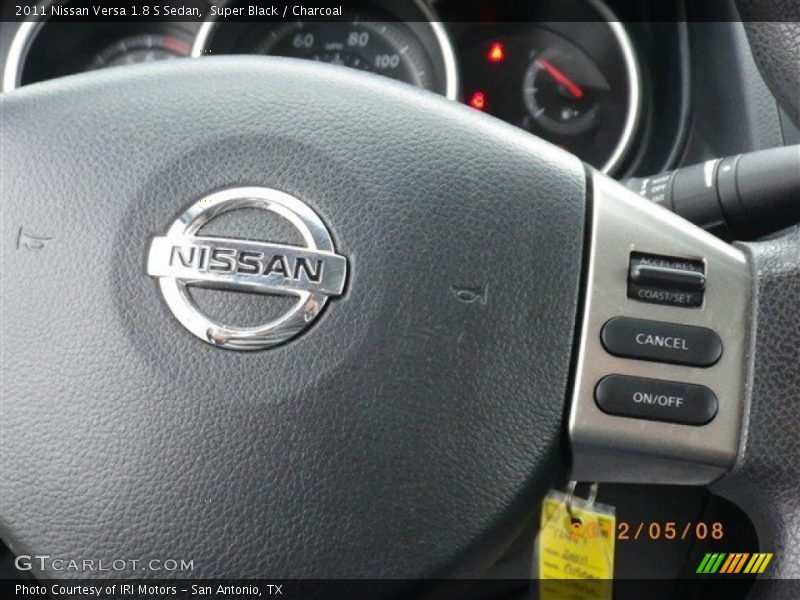 Super Black / Charcoal 2011 Nissan Versa 1.8 S Sedan
