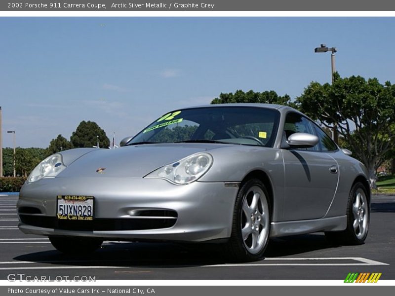 Arctic Silver Metallic / Graphite Grey 2002 Porsche 911 Carrera Coupe