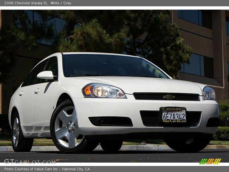 White / Gray 2008 Chevrolet Impala SS