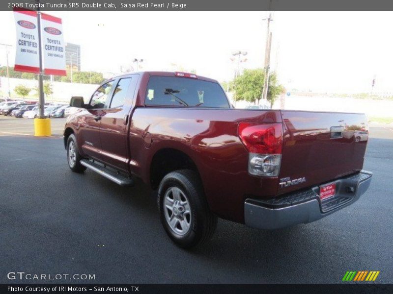 Salsa Red Pearl / Beige 2008 Toyota Tundra SR5 Double Cab