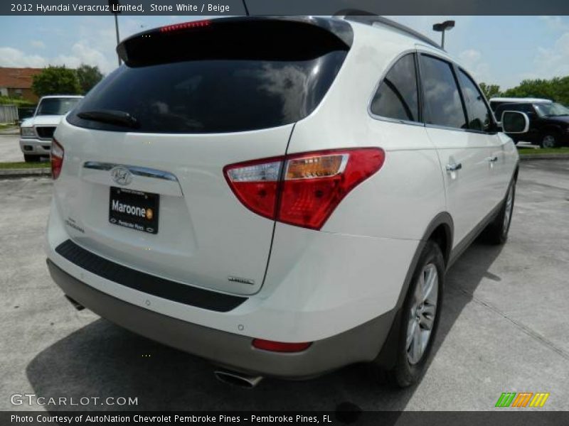 Stone White / Beige 2012 Hyundai Veracruz Limited