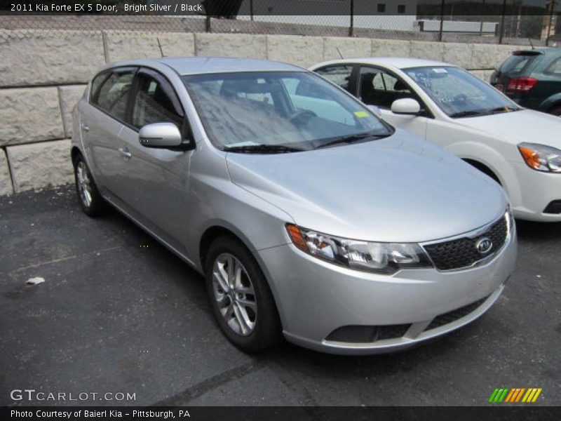 Bright Silver / Black 2011 Kia Forte EX 5 Door