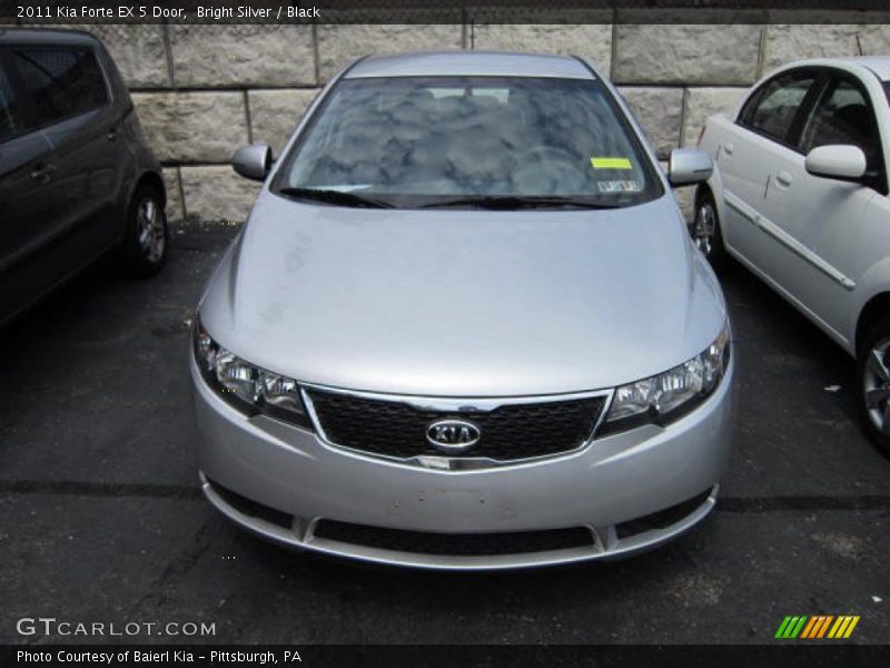 Bright Silver / Black 2011 Kia Forte EX 5 Door