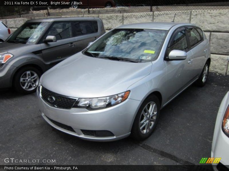 Bright Silver / Black 2011 Kia Forte EX 5 Door