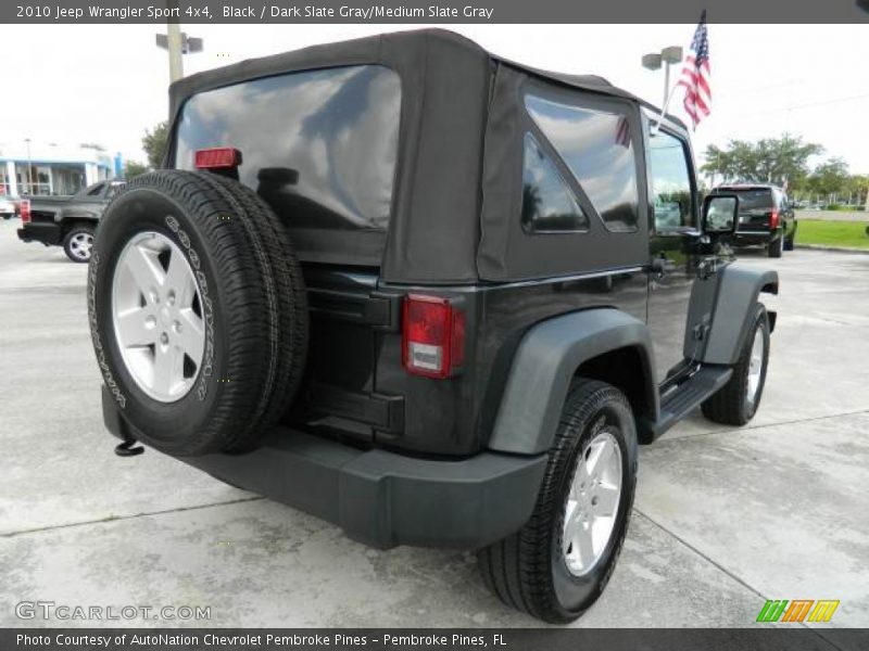 Black / Dark Slate Gray/Medium Slate Gray 2010 Jeep Wrangler Sport 4x4