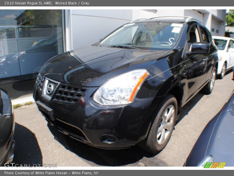 Wicked Black / Gray 2010 Nissan Rogue SL AWD