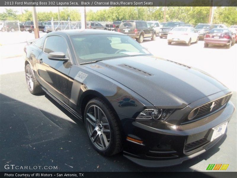 Front 3/4 View of 2013 Mustang Boss 302 Laguna Seca