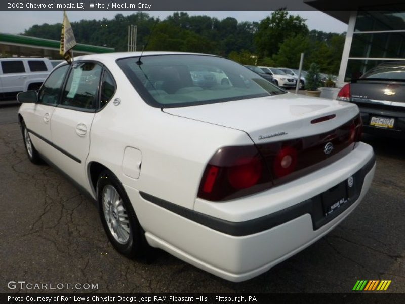 White / Medium Gray 2002 Chevrolet Impala LS