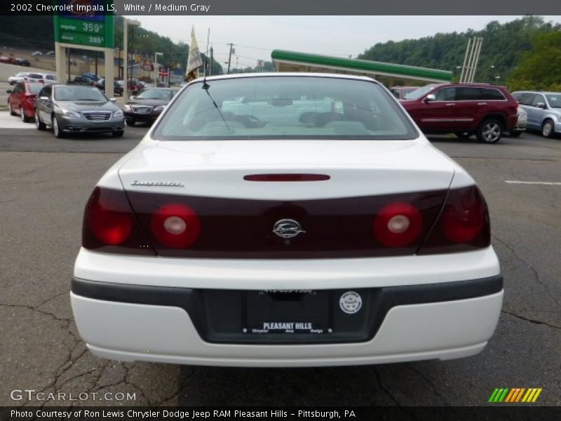 White / Medium Gray 2002 Chevrolet Impala LS