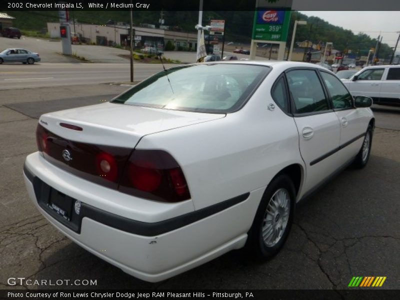 White / Medium Gray 2002 Chevrolet Impala LS