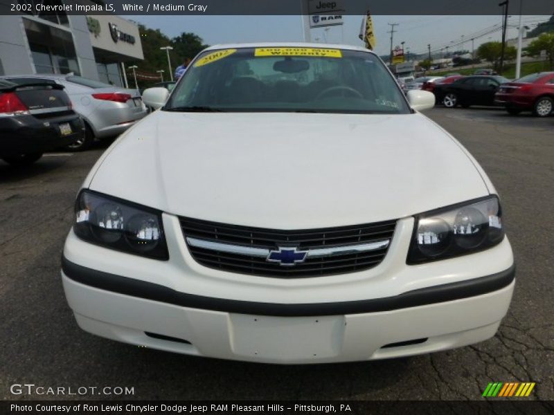 White / Medium Gray 2002 Chevrolet Impala LS
