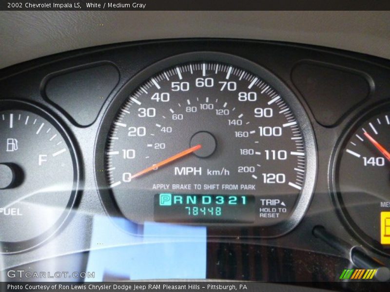 White / Medium Gray 2002 Chevrolet Impala LS
