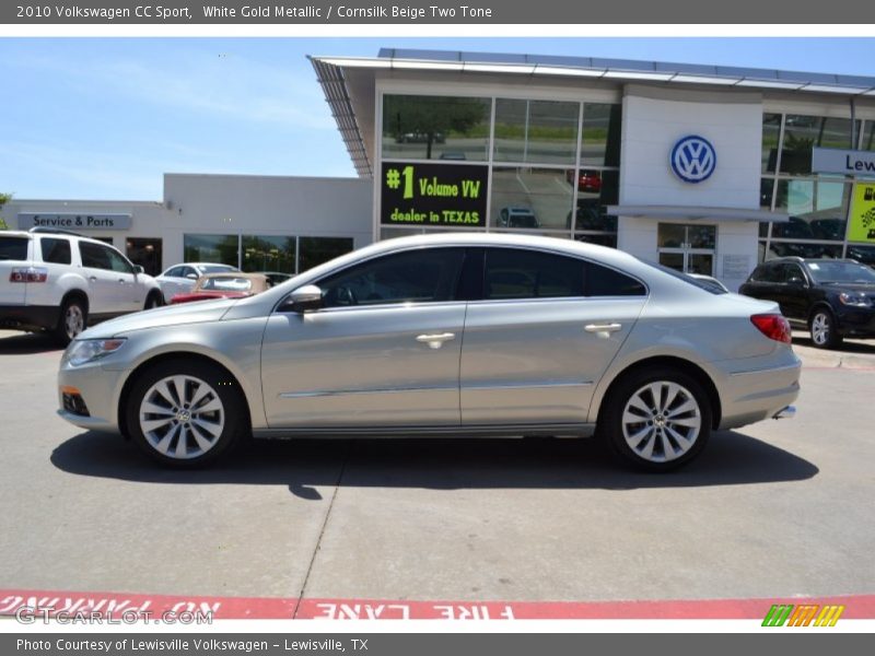 White Gold Metallic / Cornsilk Beige Two Tone 2010 Volkswagen CC Sport