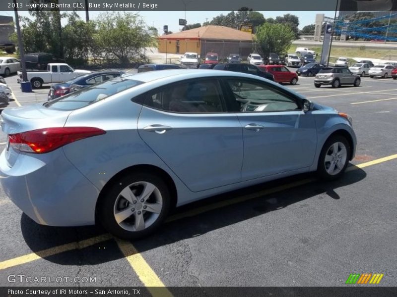 Blue Sky Metallic / Beige 2013 Hyundai Elantra GLS