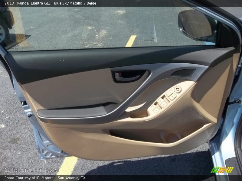 Blue Sky Metallic / Beige 2013 Hyundai Elantra GLS