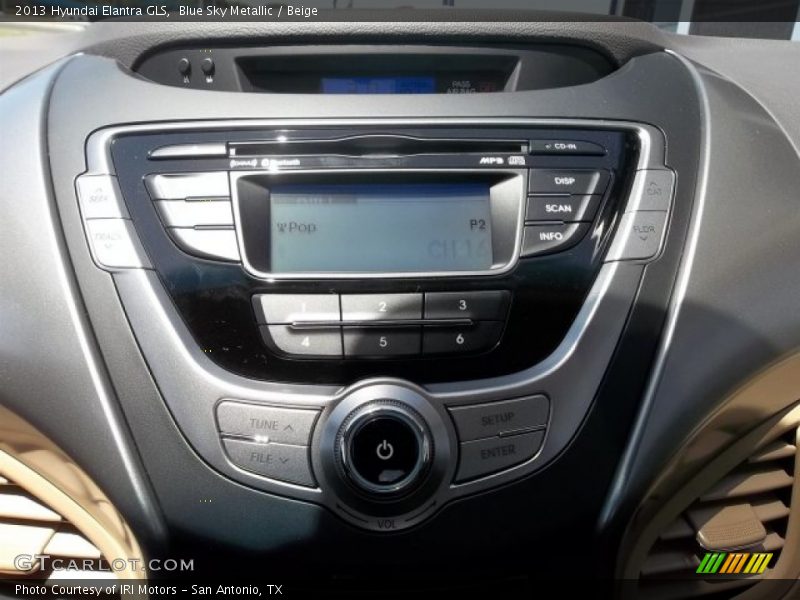 Blue Sky Metallic / Beige 2013 Hyundai Elantra GLS