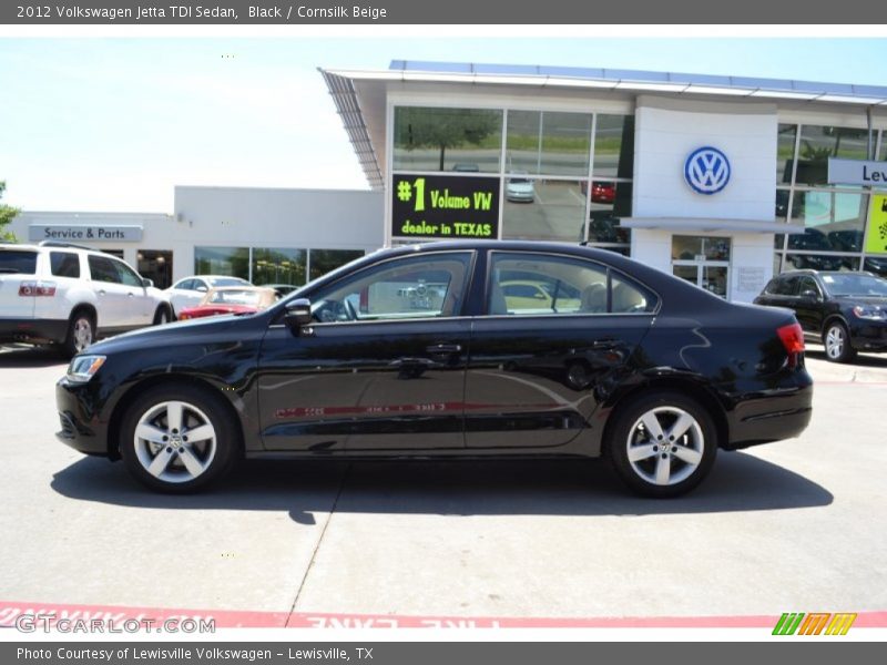 Black / Cornsilk Beige 2012 Volkswagen Jetta TDI Sedan