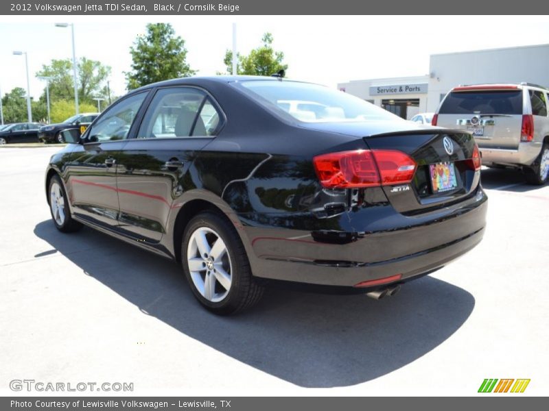 Black / Cornsilk Beige 2012 Volkswagen Jetta TDI Sedan