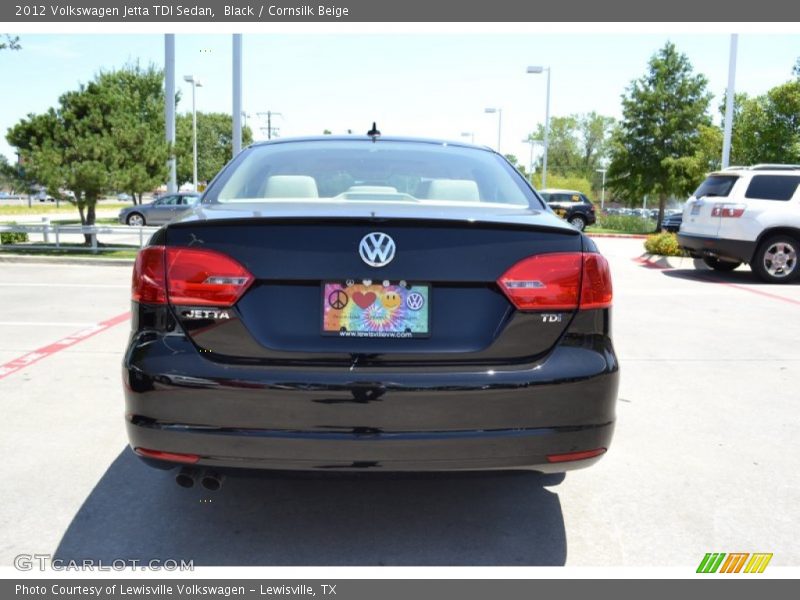Black / Cornsilk Beige 2012 Volkswagen Jetta TDI Sedan