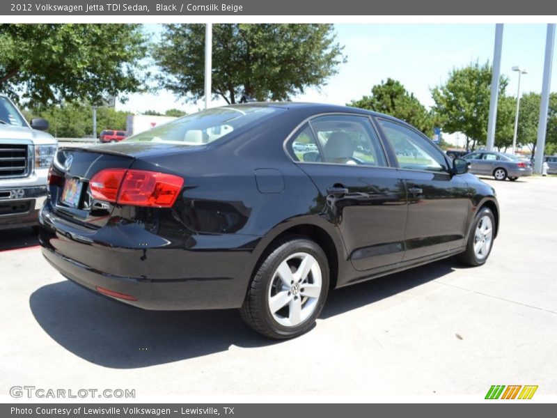 Black / Cornsilk Beige 2012 Volkswagen Jetta TDI Sedan