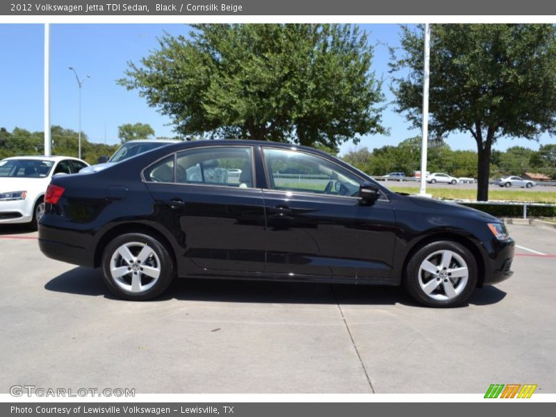 Black / Cornsilk Beige 2012 Volkswagen Jetta TDI Sedan