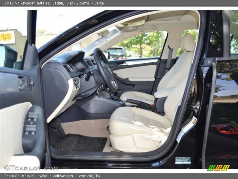 Black / Cornsilk Beige 2012 Volkswagen Jetta TDI Sedan