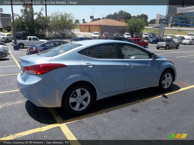 Blue Sky Metallic / Beige 2013 Hyundai Elantra GLS