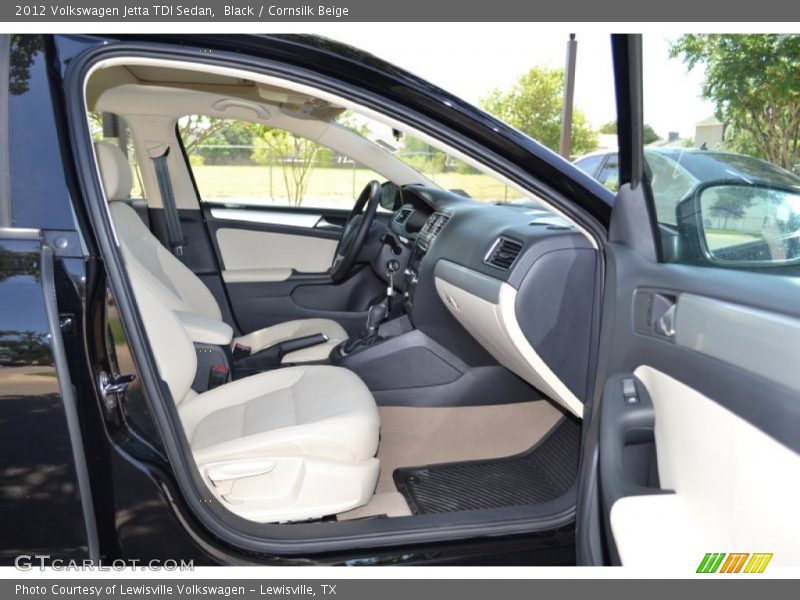 Black / Cornsilk Beige 2012 Volkswagen Jetta TDI Sedan
