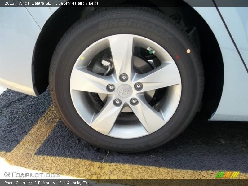 Blue Sky Metallic / Beige 2013 Hyundai Elantra GLS