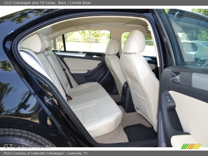 Black / Cornsilk Beige 2012 Volkswagen Jetta TDI Sedan
