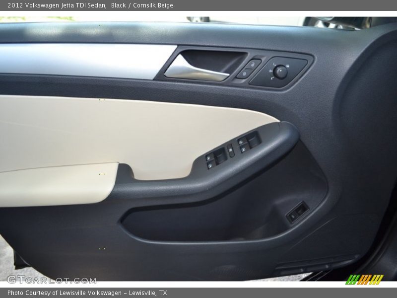 Black / Cornsilk Beige 2012 Volkswagen Jetta TDI Sedan