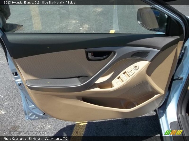 Blue Sky Metallic / Beige 2013 Hyundai Elantra GLS