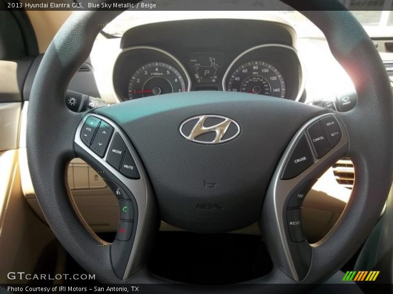 Blue Sky Metallic / Beige 2013 Hyundai Elantra GLS