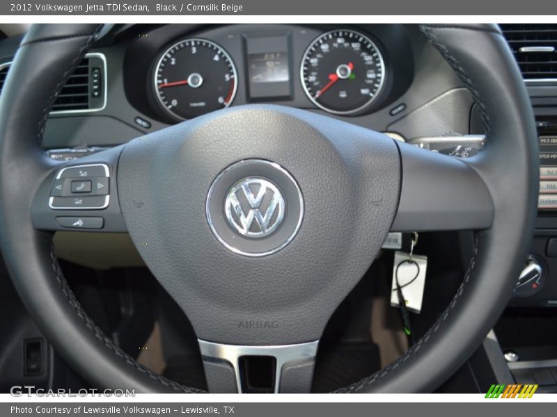 Black / Cornsilk Beige 2012 Volkswagen Jetta TDI Sedan