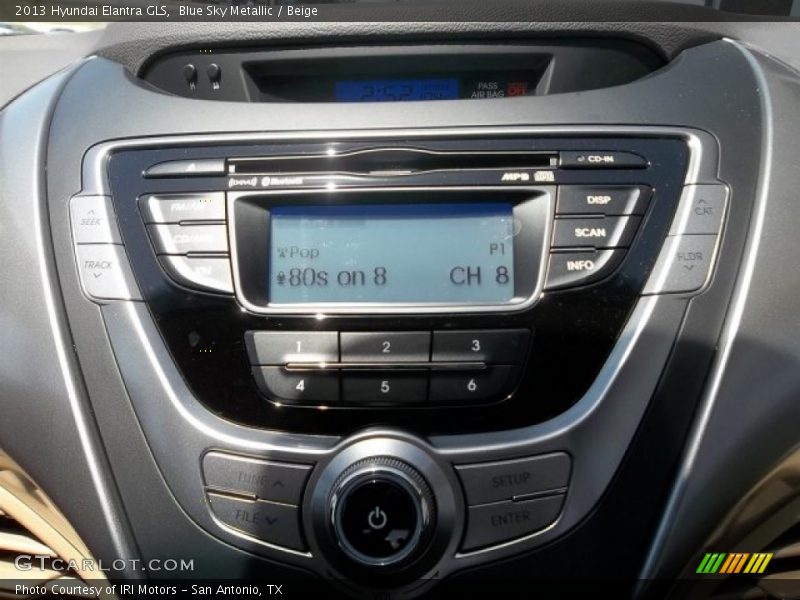 Blue Sky Metallic / Beige 2013 Hyundai Elantra GLS