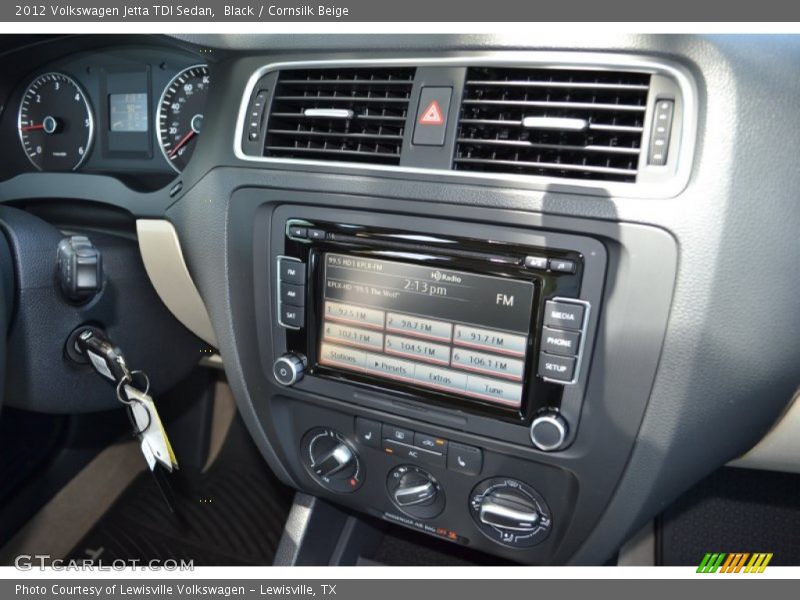 Black / Cornsilk Beige 2012 Volkswagen Jetta TDI Sedan