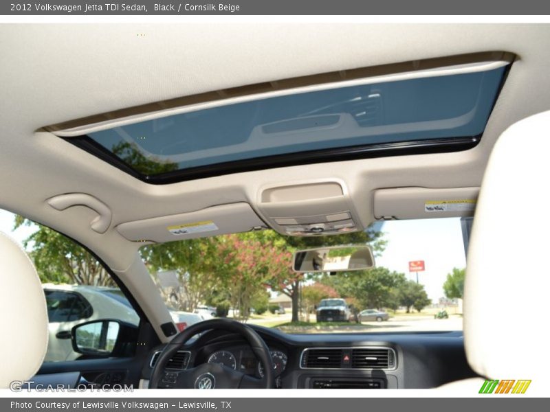 Black / Cornsilk Beige 2012 Volkswagen Jetta TDI Sedan